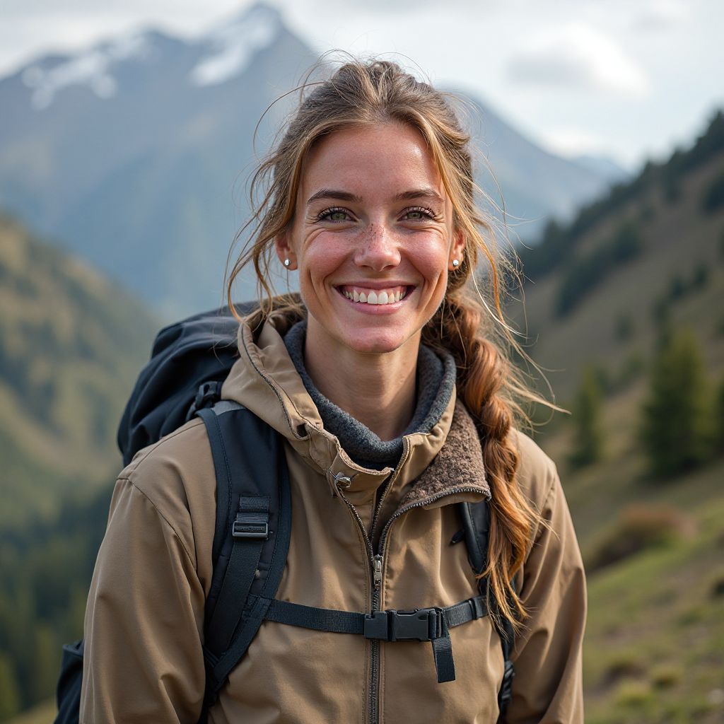 Jennifer Walsh smiling after successful hiking tour